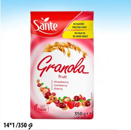 سانتي جرانولا بالفواكه المجففة بدون (جلوكوز,قمح,زيت النخيل)